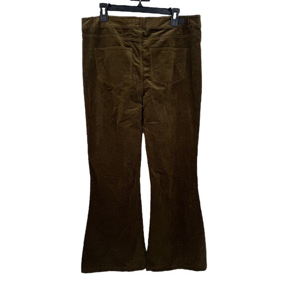 PAIGE Genevieve Flare corduroy pants olive green size 33 - Picture 5 of 9